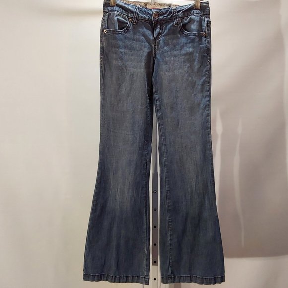 T Five Denim Jeans Low Rise Flared Leg Size 5 - Picture 1 of 6